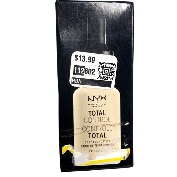 Nyx Total Control Drop Alabaster Foundation 0.43 Fl Oz TCDF02  Liquid Full Cover - Picture 2 of 8